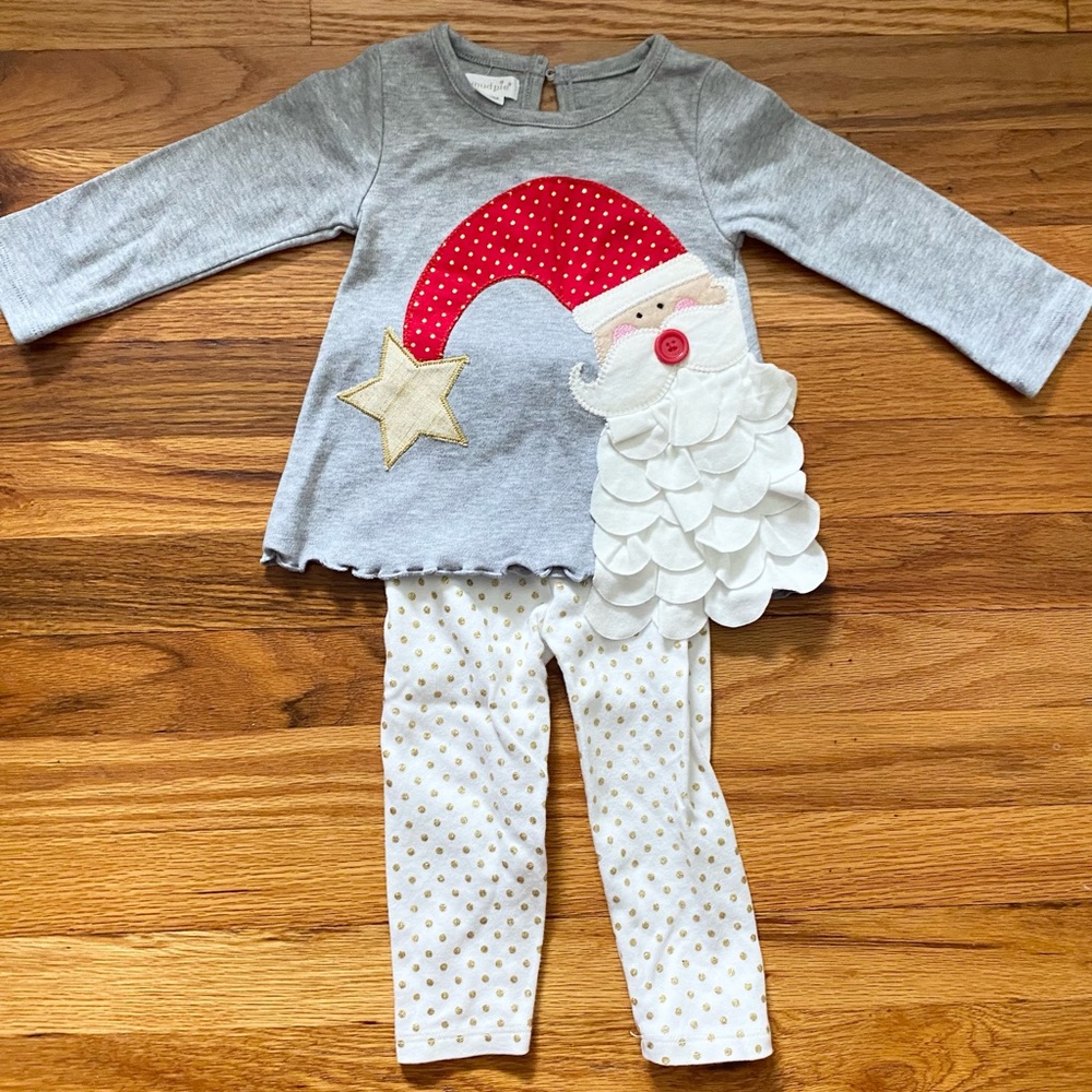EUC Mud Pie Christmas Outfit 9-12m